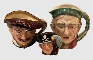 DR - Three Royal Doulton & Beswick Toby Mugs