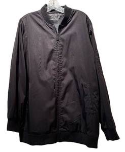 CC - Bernardo Bomber Jacket - Black, Zip Front, Ribbed Cuffs & Hem Size XL