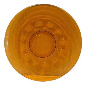 DR - Vintage Indiana Glass Kings Crown Thumbprint Amber Platter