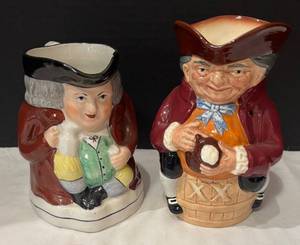 DR - Royal Doulton Toby Jug & Staffordshire Toby Jug Pair