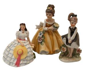 DR - Three Pretty Lady Figurines Kelvins, Avon and More