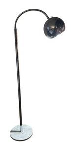 FR - Vintage Italian Arc Floor Lamp - Marble Base, Adjustable Neck