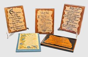 DR - Five Vintage Inspirational Plaques