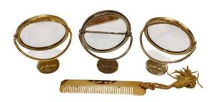 DR - Judith Leiber Handbag Mirror Set of 3 - Gold & Silver Tone