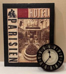 LR - Parisien Hotel Print & First Time Company Clock