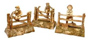 C1 - Set of Three Antique Royal Worcester Porcelain Figurines