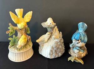 C3 - Bri Jay Ceramic Bird Figurines - 3-Piece Set