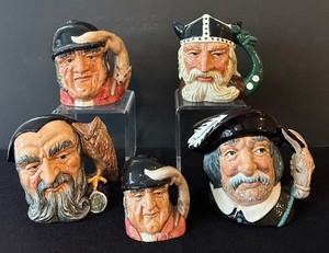 C3 - Royal Doulton Toby Jugs Set - Sancho Panza & 3 Other Characters (Lot of 4)
