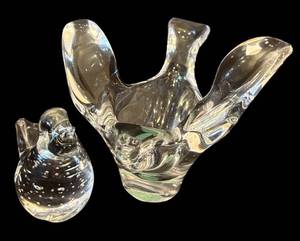 C3 - Two Crystal Glass Birds