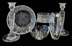 C3 - Mikasa Crystal Vase & Assorted Cut Glassware