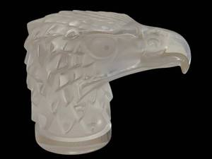 CLS - Lalique Tte dAigle Eagle Head Crystal Sculpture - Car Radiator Mascot