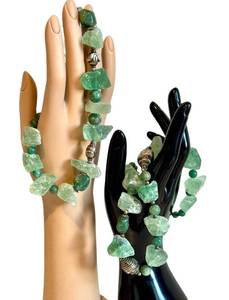 Fluorite Bead Necklaces (Lot of 2) Green Fluorite Jewelry