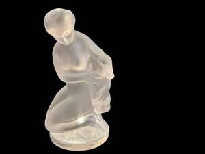 Lalique Diana the Huntress Crystal Sculpture with Fawn