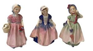 DR - Royal Doulton Miniature Figurines - Tinkle Bell, Dinky Do #1678, Babie #1679
