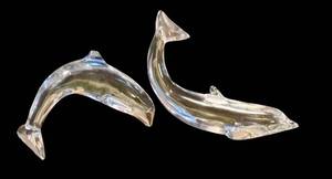 Baccarat Crystal Dolphin Figurines (Lot of 2)