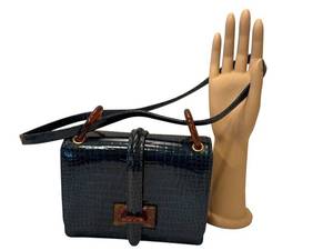 MBR - Greta Vintage Croc-Embossed Handbag