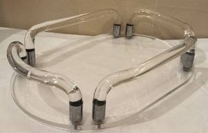 MB - Lucite Vanity Tray with Handles - Clear Acrylic, Vintage Pre-Owned