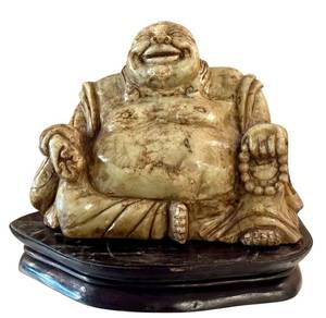 Laughing Buddha Sculpture - Soapstone, Chinese