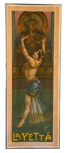 DR - La Yetta Belly Dancer Poster - Framed - Circa 1901