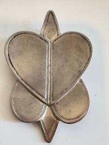 Nava Segev Shamrock Brooch 1993 - Silver-Tone, 2.5 Inches