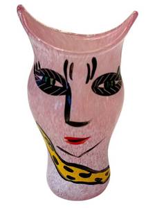 Kosta Boda Open Minds Vase by Ulrica Hydman-Vallien ,Hand Painted