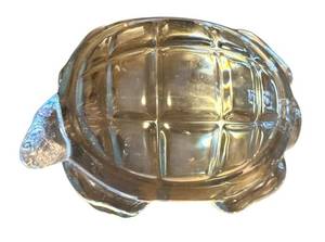 Baccarat Crystal Turtle Paperweight - 3.5 in Long