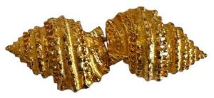 Dotty Smith Vintage Shell-Shaped Belt Buckle - Gold Tone