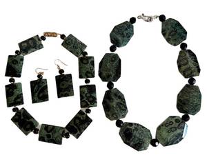 Kambamba Jasper Beaded Necklaces & Earrings -