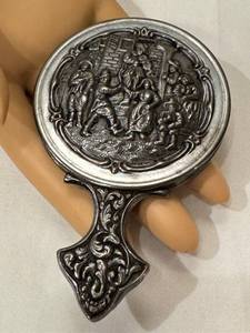 Compact Mirror - Vintage Embossed Handheld, 4 in