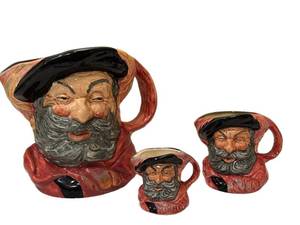 C10 - Royal Doulton John Falstaff Character Jug - Lot of 3