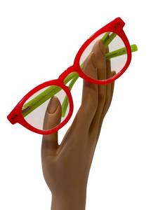 Eye-Bobs Waylaid Reading Glasses - Red Frame, Green Temples