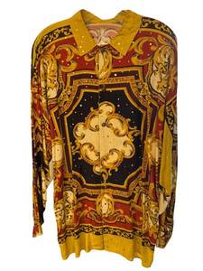 FCL - Vintage Baroque-Print Button-Down Shirt - Multicolor