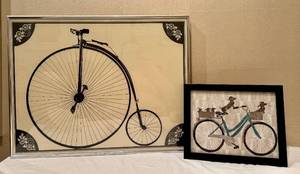 Bicycle Themed Framed Wall Art Set