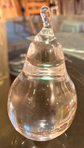 DR - Handblown Art Glass Pear Figurine - 5.25 in Tall