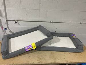 lot 81 image: LOT OF 2 Boots & Barkley 3-Sided Bolster Dog Bed - L 24x36 in