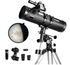 lot 6 image: SOLOMARK Telescope 130EQ Carbon Fiber Newtonian Reflector Telescopes for Adults, Professional Telescopes for Adults Astronomy, Comes with 1.5X Barlow Lens Smartphone Adapter & 13% T Moon Filter