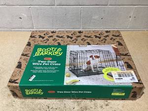 lot 136 image: Boots & Barkley 2 Door Wire Collapsible Dog Crate - S - Black 24 Inches (L), 20 Inches (H) x 18 Inches (W)