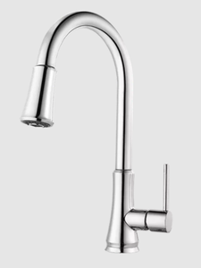 lot 97 image: Pfister Pfirst Series 1-Handle Pull-Down Kitchen Faucet Model G529-PF2C Total Spout Height16-18 Deck To Aerator Height8-732