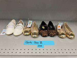 LOT OF 4 Girls Flats Size 2