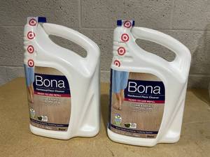 LOT OF 2 Bona Cleaning Products Wood Cleaner Spray  Mop Multi Purpose Floor Cleaner - Unscented - 128oz