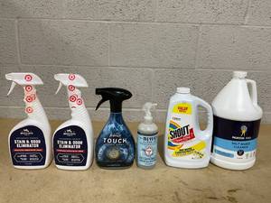 LOT OF 6 Stain & Odor Removers, & Cleaner