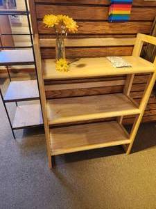 lot 1077 image: Folding Book Case 3-tier 28 x 11 12 x 37