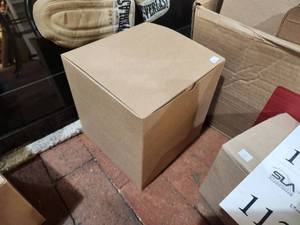 lot 1137 image: Lot of (14) Kraft Paper Gift Box with Tuck-Top 8 x 8 x 8 12