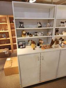 lot 1029 image: Commercial Wooden Storage Cabinet  Hutch Combination Unit 2-door42-drawer 3 x 2 x 6