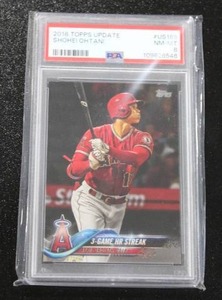 lot 2 image: 2018 Topps Update Shohei Ohtani #US189 PSA 8 Rookie Card