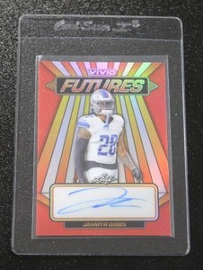 lot 6 image: 2024 Leaf Vivid Futures Jahmyr Gibbs Autograph 28  Only 8 Exist