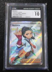 lot 15 image: 2024 Pokemon Paldean Fates Nemona #229091 CGC 10