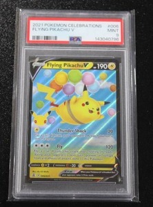 lot 23 image: 2021 Pokemon Celebrations Flying Pikachu V #006025 PSA 9
