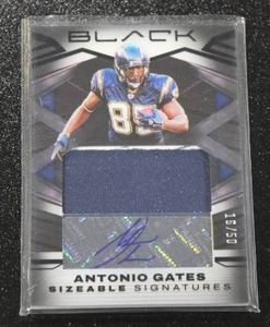 lot 28 image: 2022 Panini Black Sizeable Signatures Antonio Gates Autograph 1650  Only 50 Exist