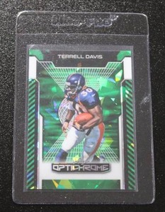 lot 31 image: 2025 Leaf Optichrome Green Terrell Davis #234 11  Only 1 Exist